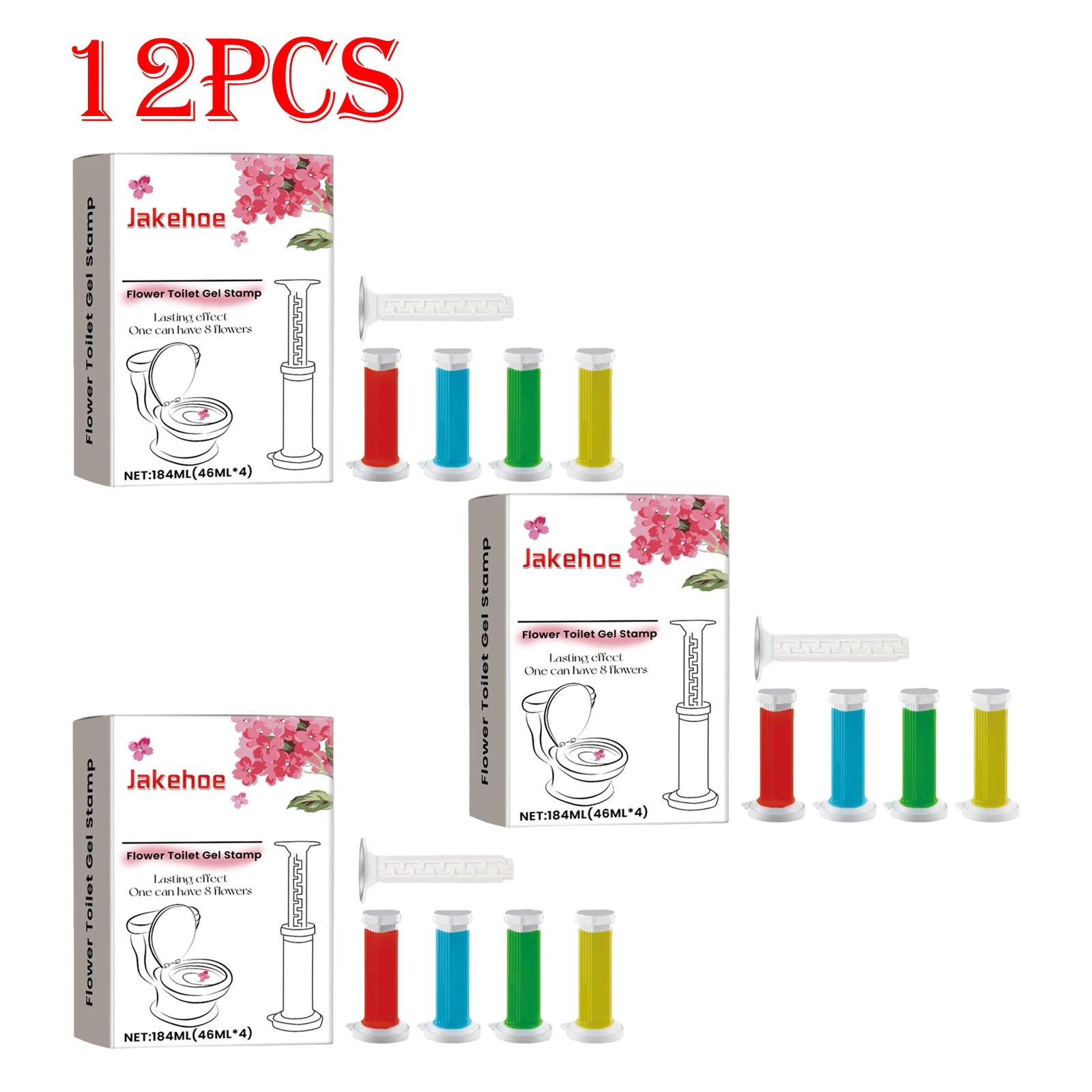4/8/12/20PCS Toilet Bowl Cleaning Gel, Bathroom Deodorizer & Freshener, Odor/Stain Removal, Long Lasting Fragrance, Easy to Use