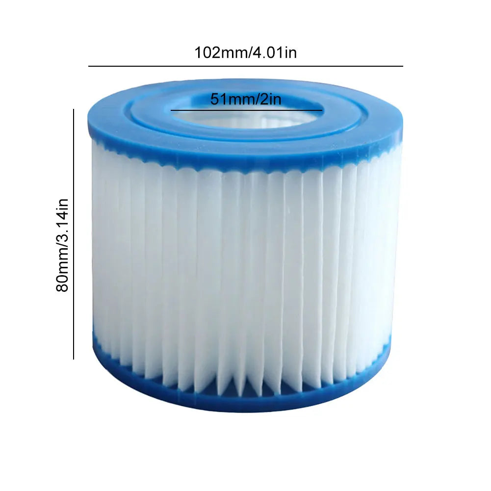1-10pcs Type VI Hot Tub Filter Soft Rubber Ends Spa MSPA Filter Cartridge Reusable SPA Pump Replacement Kit for Swimming Pool