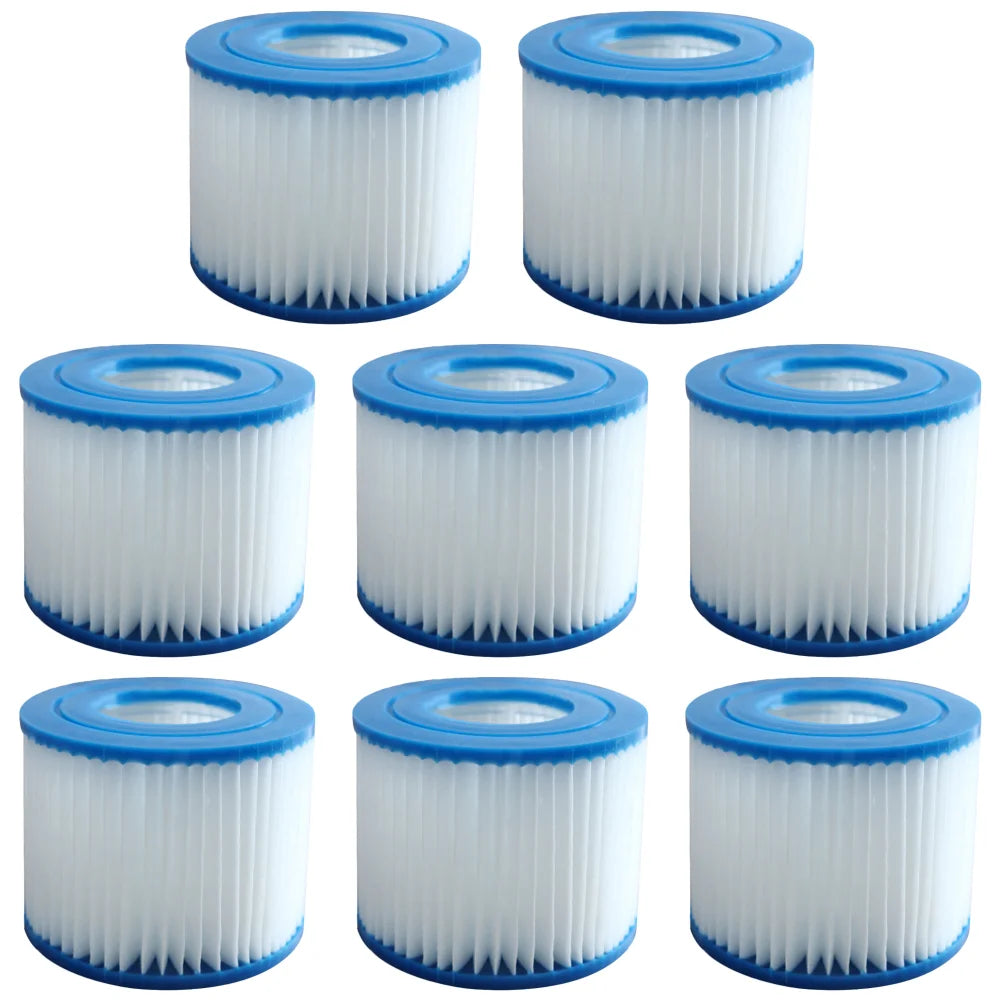 1-10pcs Type VI Hot Tub Filter Soft Rubber Ends Spa MSPA Filter Cartridge Reusable SPA Pump Replacement Kit for Swimming Pool