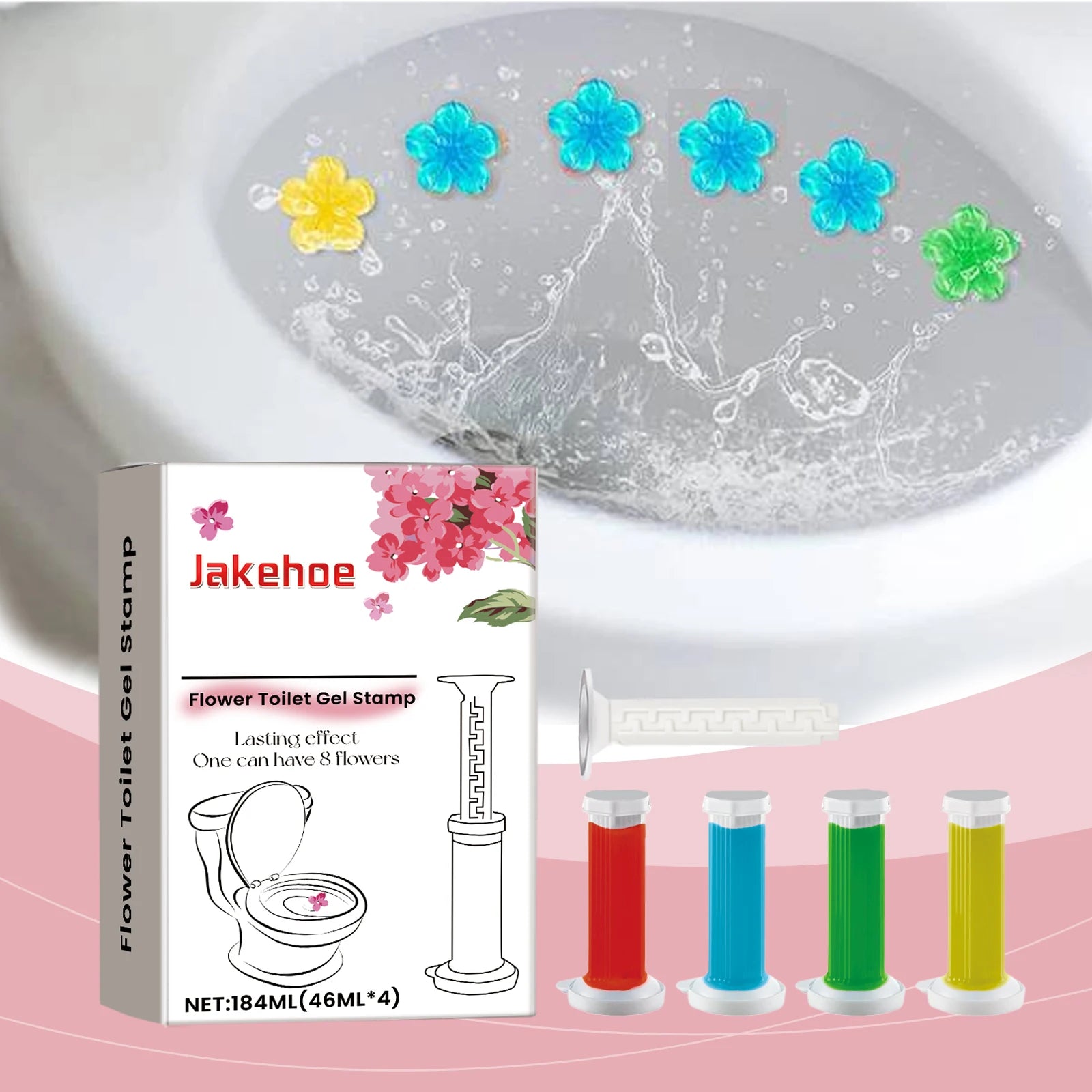 4/8/12/20PCS Toilet Bowl Cleaning Gel, Bathroom Deodorizer & Freshener, Odor/Stain Removal, Long Lasting Fragrance, Easy to Use