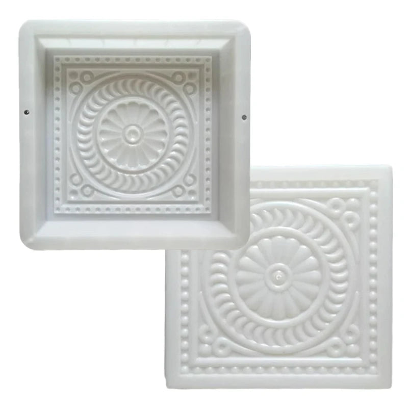 Antique Brick Cement Mold DIY Handcraft Walkway Cement Paving Mould Cement Retro Brick Carving Mold Garden Courtyard Decor