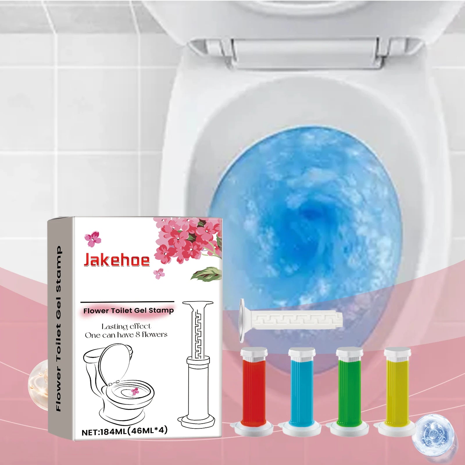 4/8/12/20PCS Toilet Bowl Cleaning Gel, Bathroom Deodorizer & Freshener, Odor/Stain Removal, Long Lasting Fragrance, Easy to Use