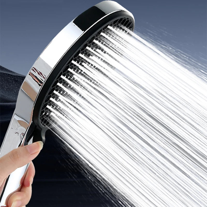 5 Modes Big Panel Pressure Boost Shower Head With Filter Adjustable Spray Nozzle Massage Shower Faucet Bathroom Accessorie