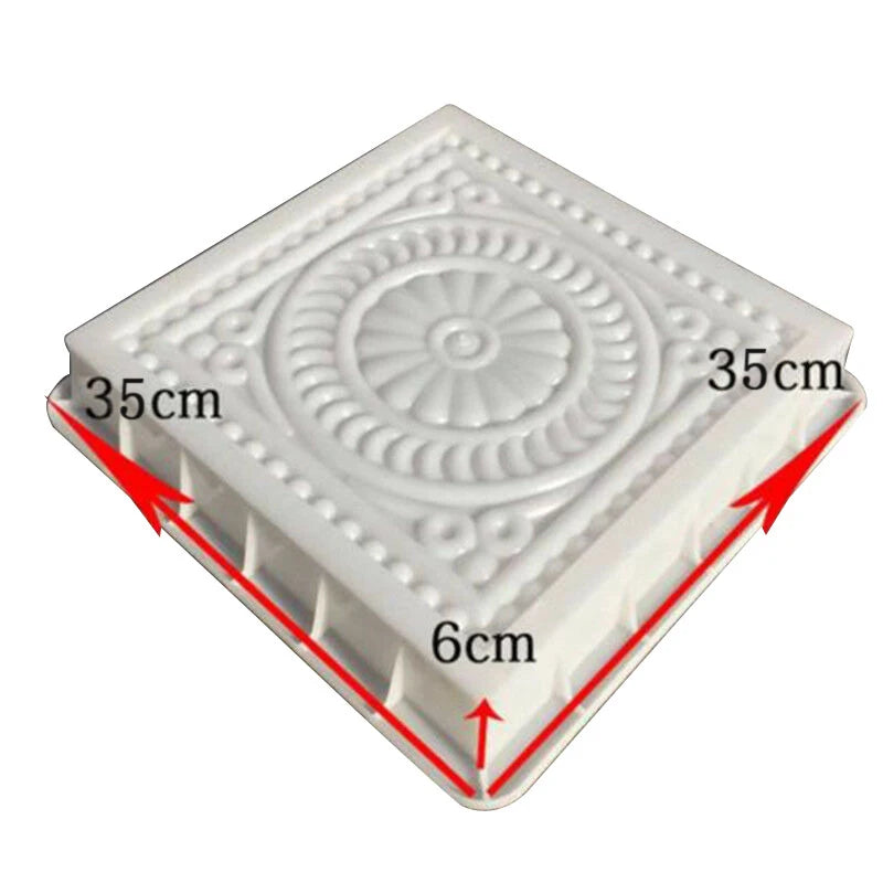 Antique Brick Cement Mold DIY Handcraft Walkway Cement Paving Mould Cement Retro Brick Carving Mold Garden Courtyard Decor
