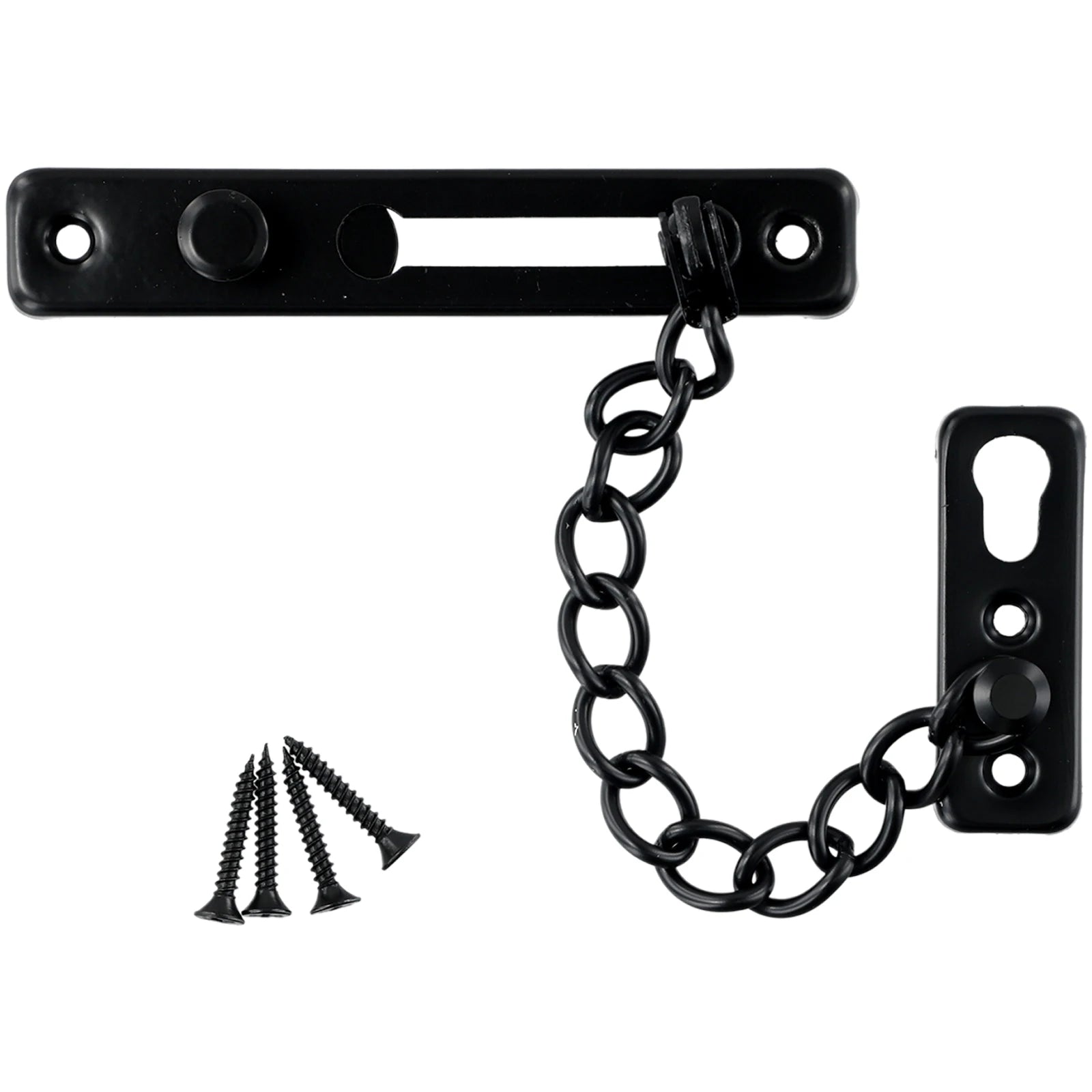 Door Chain Lock Stainless Steel Security Chain Guard With Springs Anti-Theft Press Heavy Duty Polished Latch With Screw
