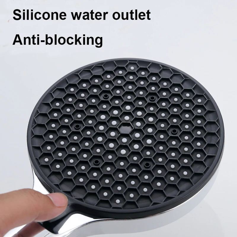 5 Modes Big Panel Pressure Boost Shower Head With Filter Adjustable Spray Nozzle Massage Shower Faucet Bathroom Accessorie