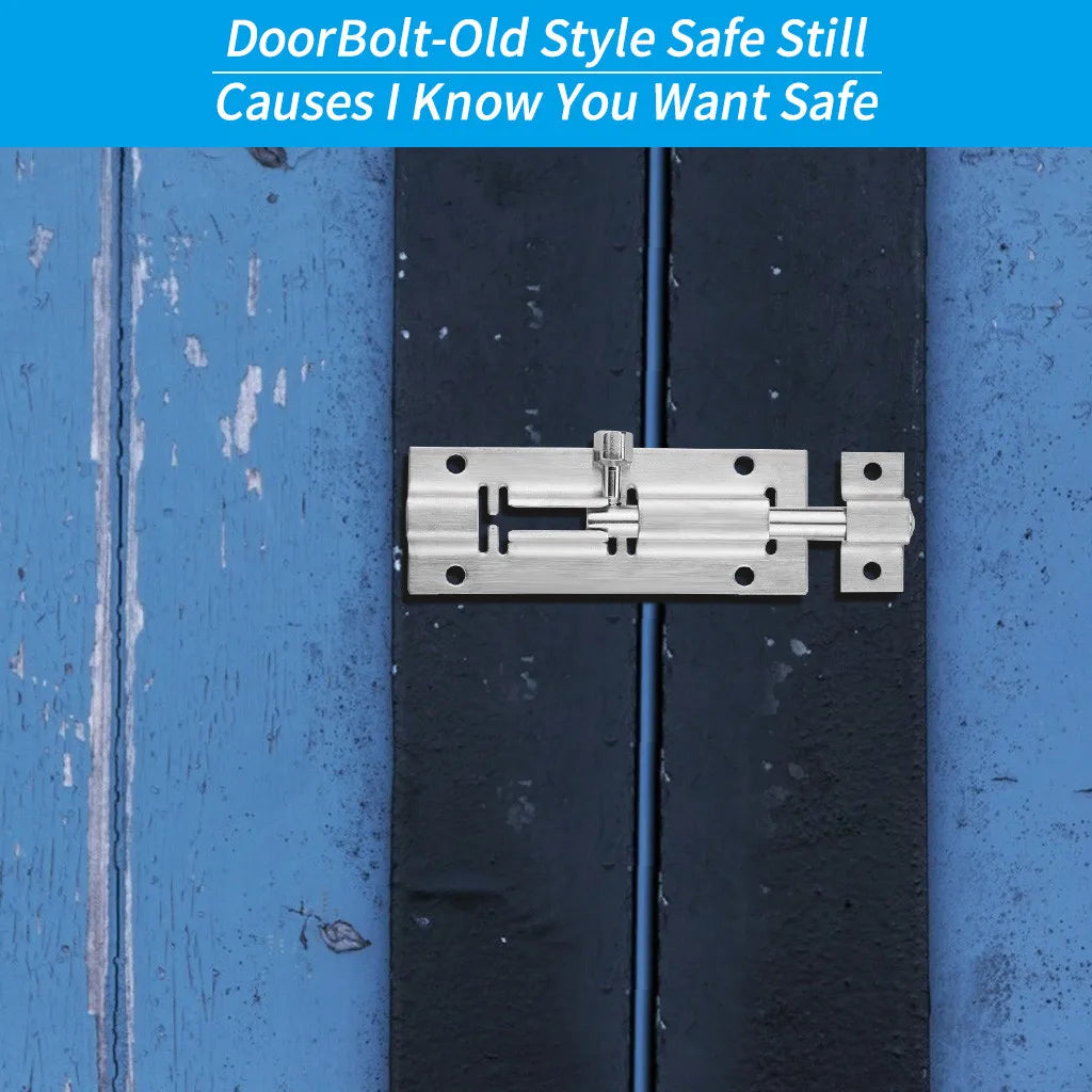 2pc Stainless Steel Door Security Lock Buckle Window Latch Thickened Sliding Gate Tower Bolts Latch Catch Home Hardware