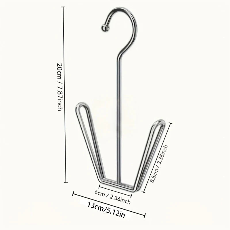 3/5PCS Stainless Steel Shoe Drying Rack Clothes Hanger Hook Organizer Household Space-saving Wardrobe Storage Shoe Drying Holder