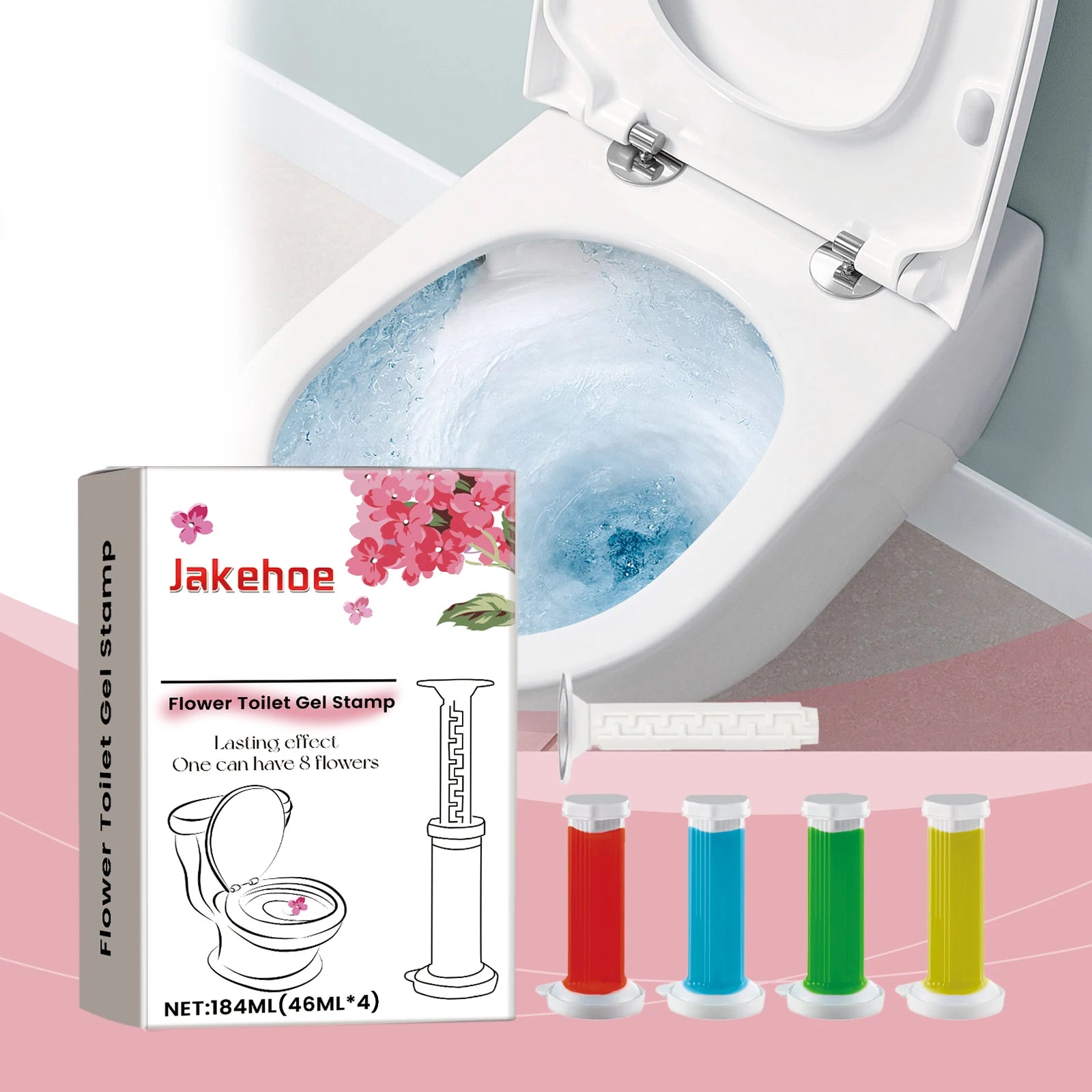 4/8/12/20PCS Toilet Bowl Cleaning Gel, Bathroom Deodorizer & Freshener, Odor/Stain Removal, Long Lasting Fragrance, Easy to Use