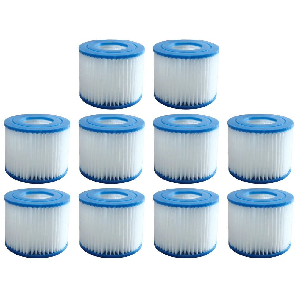 1-10pcs Type VI Hot Tub Filter Soft Rubber Ends Spa MSPA Filter Cartridge Reusable SPA Pump Replacement Kit for Swimming Pool