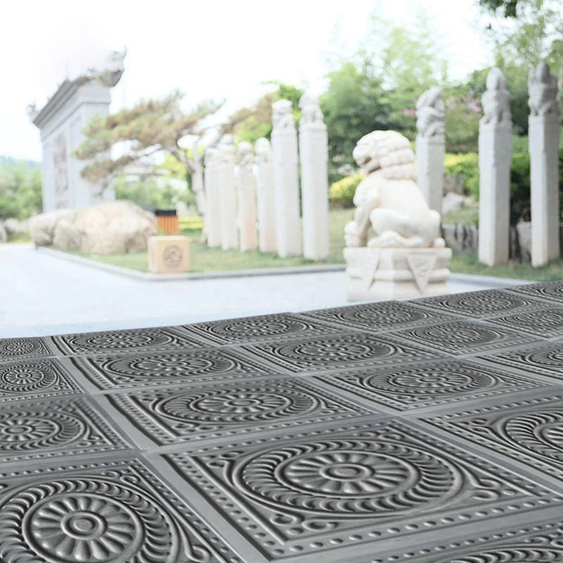 Antique Brick Cement Mold DIY Handcraft Walkway Cement Paving Mould Cement Retro Brick Carving Mold Garden Courtyard Decor